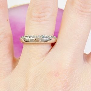 7.0 Kendra Scott Colette Crystal Pave Silver Ring